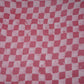 Pink Geometrical Batik Print Modal Satin Fabric EEG-32482