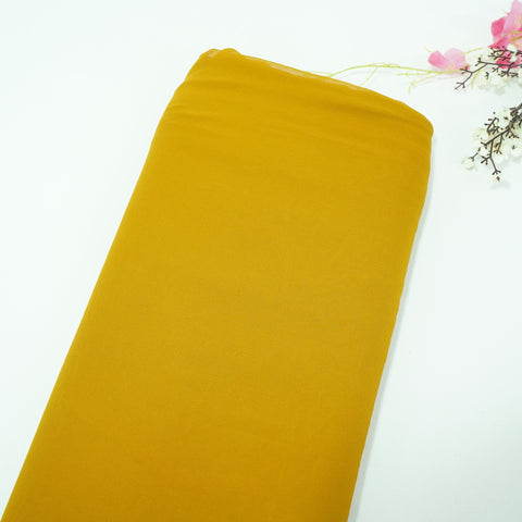 Mustard Yellow Solid Royal Georgette Fabric MKR-12