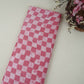 Pink Geometrical Batik Print Modal Satin Fabric EEG-32482