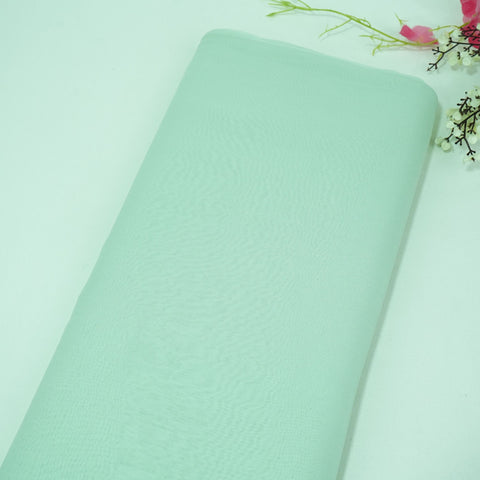 Pista Green Solid Royal Georgette Fabric MKR-18