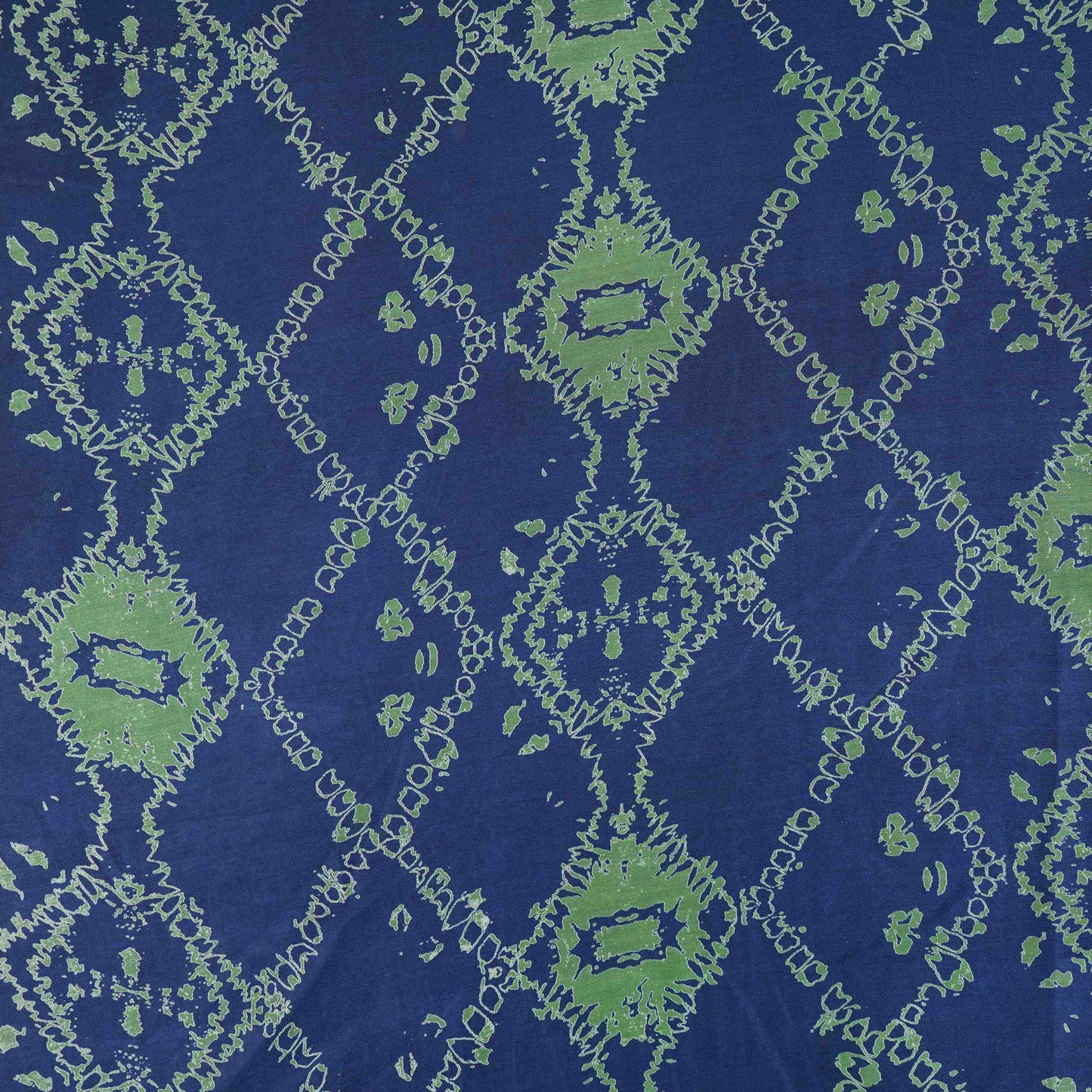 Blue Shibori Print Pure 70gm Chanderi Fabric SN-30541