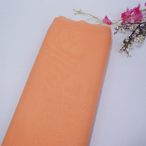 Light Orange Solid Royal Georgette Fabric MKR-06