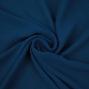 Teal Blue Solid 60Gm Georgette Fabric SSMG-29 - TradeUNO