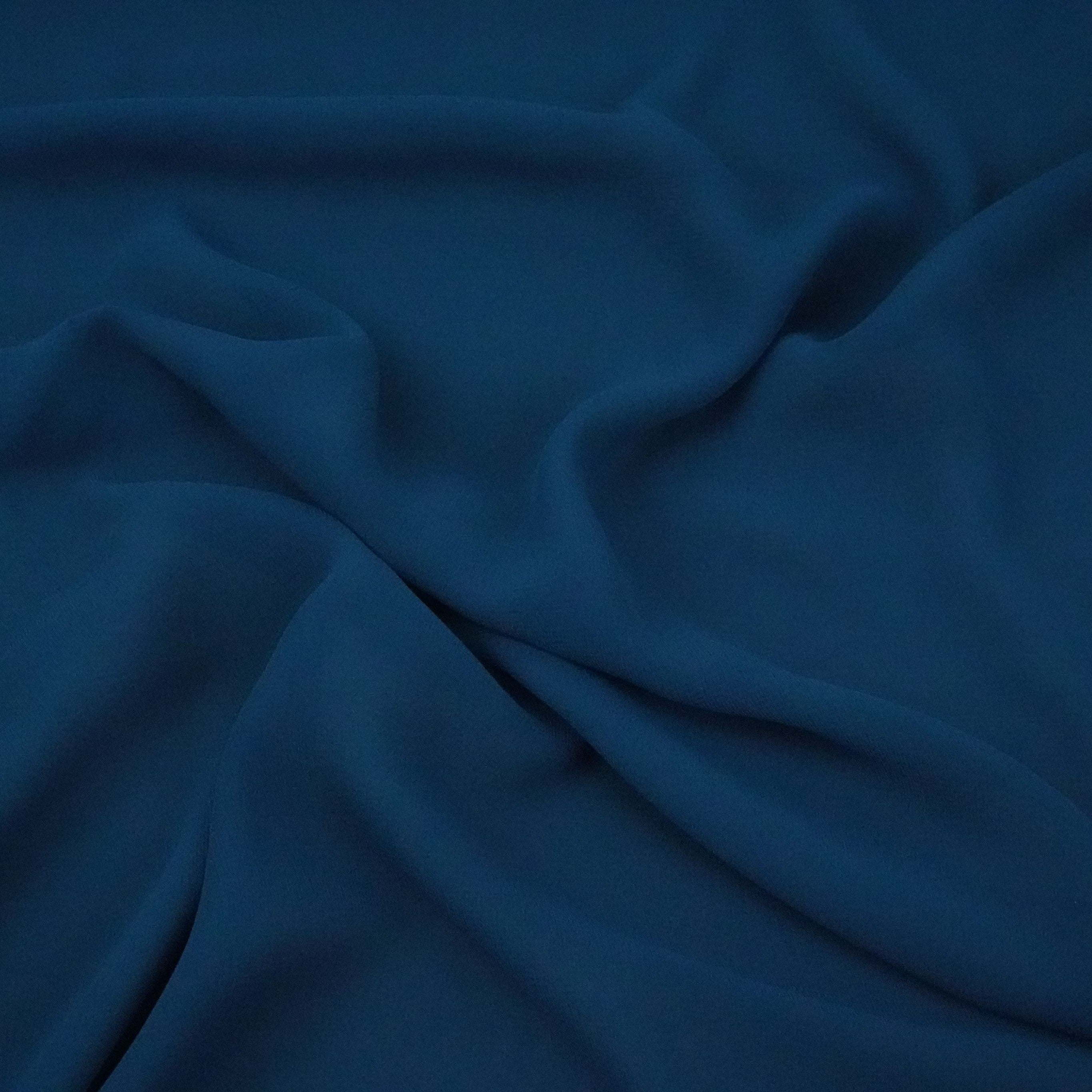 Teal Blue Solid 60Gm Georgette Fabric SSMG-29 - TradeUNO