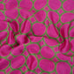 Magenta Pink Polka Dot Print Pure 70gm Chanderi Fabric SN-30545