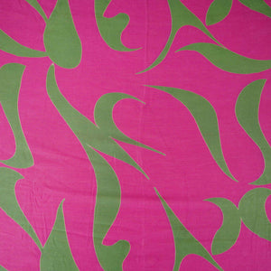 Magenta Pink Abstract Print Pure 70gm Chanderi Fabric SN-30544 - TradeUNO