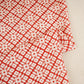 Red with Cream Floral Print Muslin Fabric MT-29389