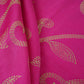 Magenta Pink Floral Print Pure 70gm Chanderi Fabric SN-30525
