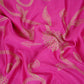 Magenta Pink Floral Print Pure 70gm Chanderi Fabric SN-30525