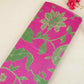 Magenta Pink Floral Print Pure 70gm Chanderi Fabric SN-30523