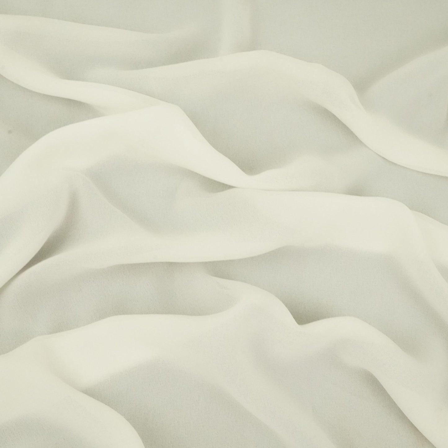 White Solid 60Gm Georgette Fabric SSMG-42