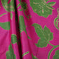 Magenta Pink Floral Print Pure 70gm Chanderi Fabric SN-30523