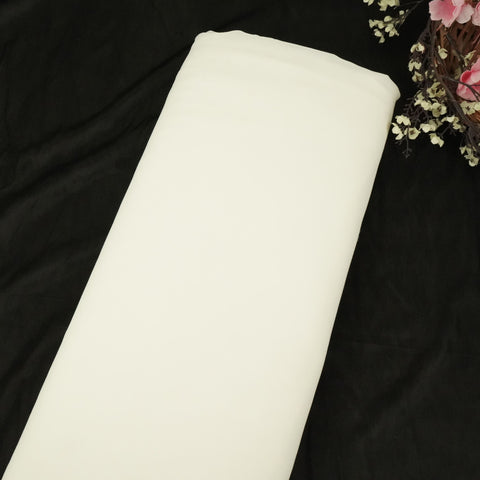 White Solid 60Gm Georgette Fabric SSMG-42