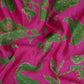 Magenta Pink Floral Print Pure 70gm Chanderi Fabric SN-30523