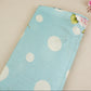 Aqua Blue Floral Polka Dot Print Muslin Fabric MT-29401