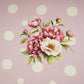 Baby Pink Floral Polka Dot Print Muslin Fabric MT-29403