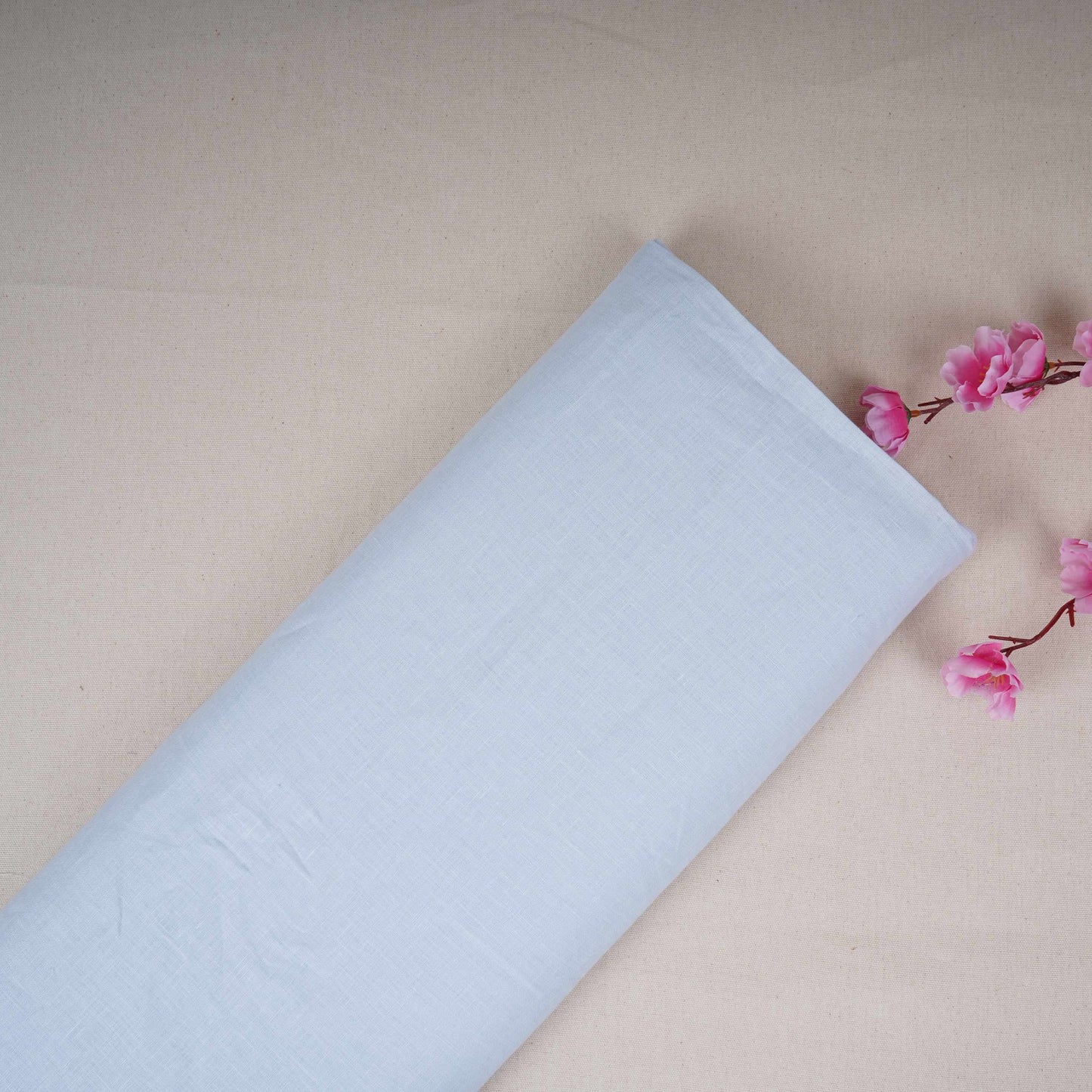 Sky Blue Solid Pure Linen Fabric UT-30952