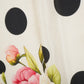 Off White Floral Polka Dot Print Muslin Fabric MT-29402