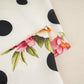 Off White Floral Polka Dot Print Muslin Fabric MT-29402