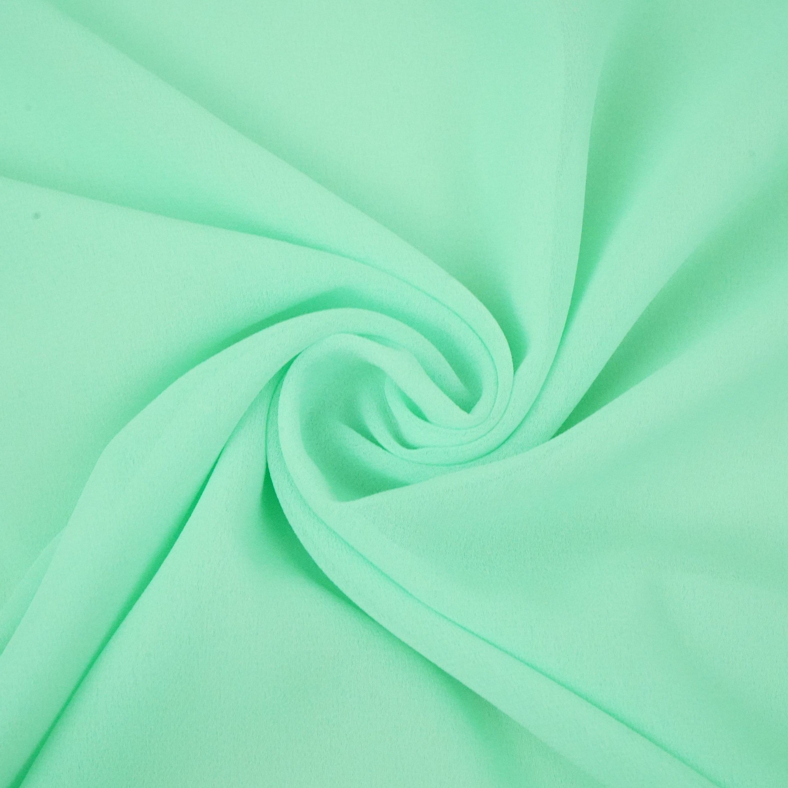 Mint Green Solid 60Gm Georgette Fabric SSMG-34 - TradeUNO