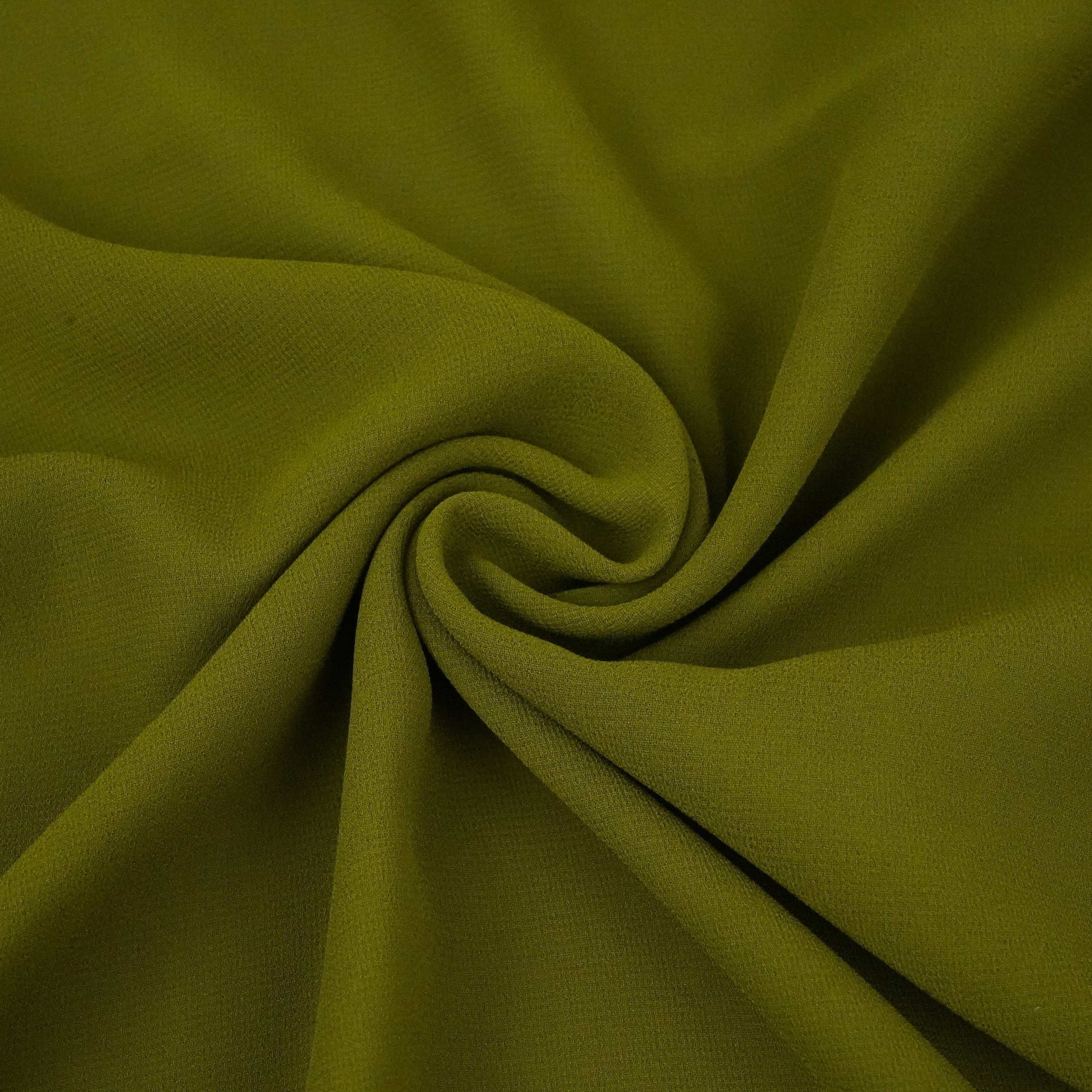 Mehendi Green Solid 60Gm Georgette Fabric SSMG-32 - TradeUNO