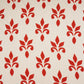 Red with Cream Floral Print Muslin Fabric MT-29393