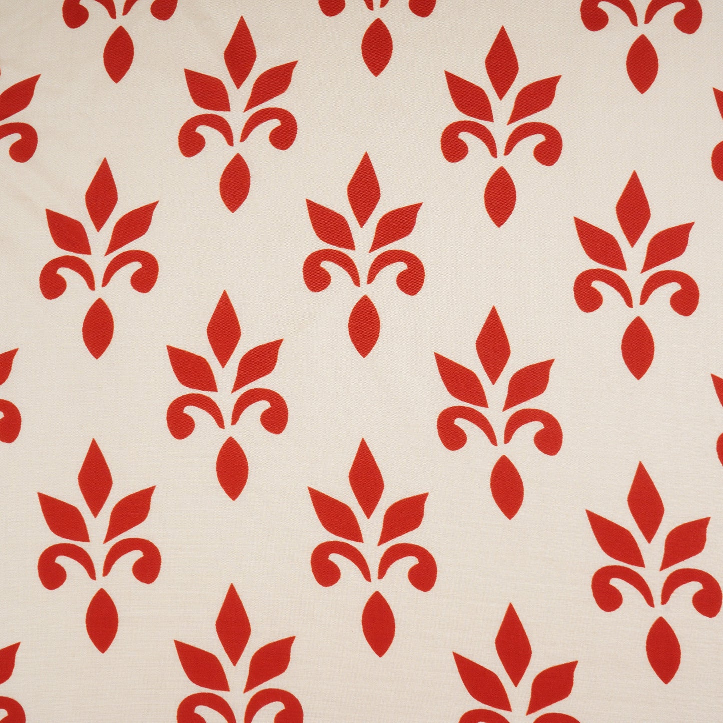 Red with Cream Floral Print Muslin Fabric MT-29393