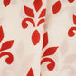 Red with Cream Floral Print Muslin Fabric MT-29393