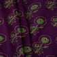 Purple Floral Print Pure 70gm Chanderi Fabric SN-30536