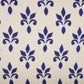 Royal Blue with Off White Floral Print Muslin Fabric MT-29392