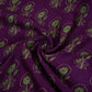 Purple Floral Print Pure 70gm Chanderi Fabric SN-30536