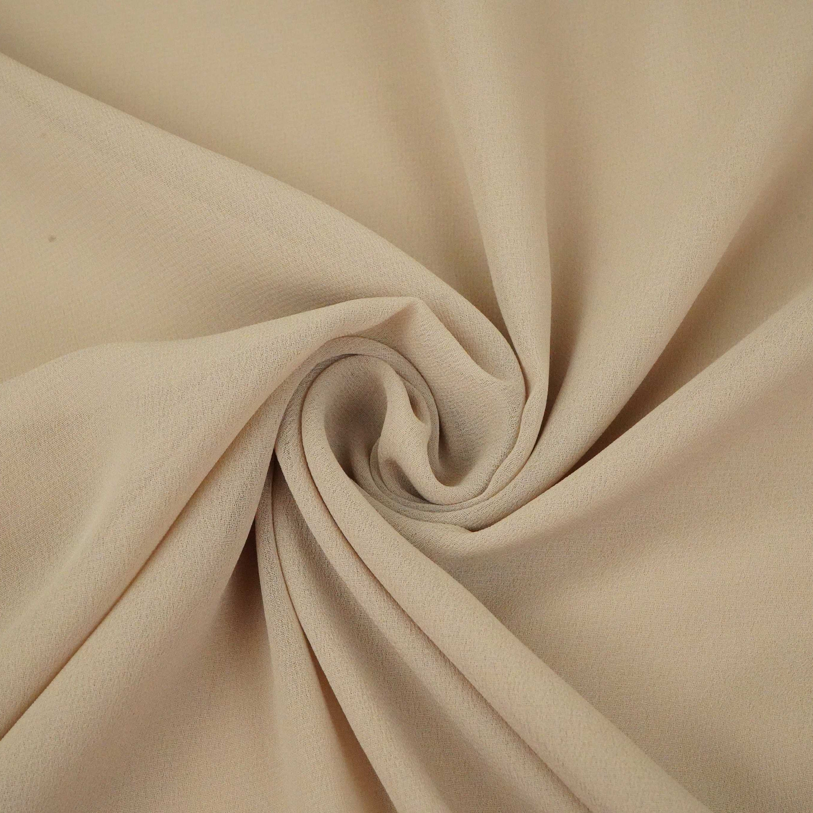 Beige Solid 60Gm Georgette Fabric SSMG-30 - TradeUNO