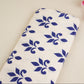 Royal Blue with Off White Floral Print Muslin Fabric MT-29392