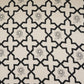 Black with Off White Moroccon Print Muslin Fabric MT-29397