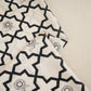 Black with Off White Moroccon Print Muslin Fabric MT-29397