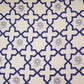 Royal Blue with Off White Moroccon Print Muslin Fabric MT-29396