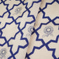 Royal Blue with Off White Moroccon Print Muslin Fabric MT-29396