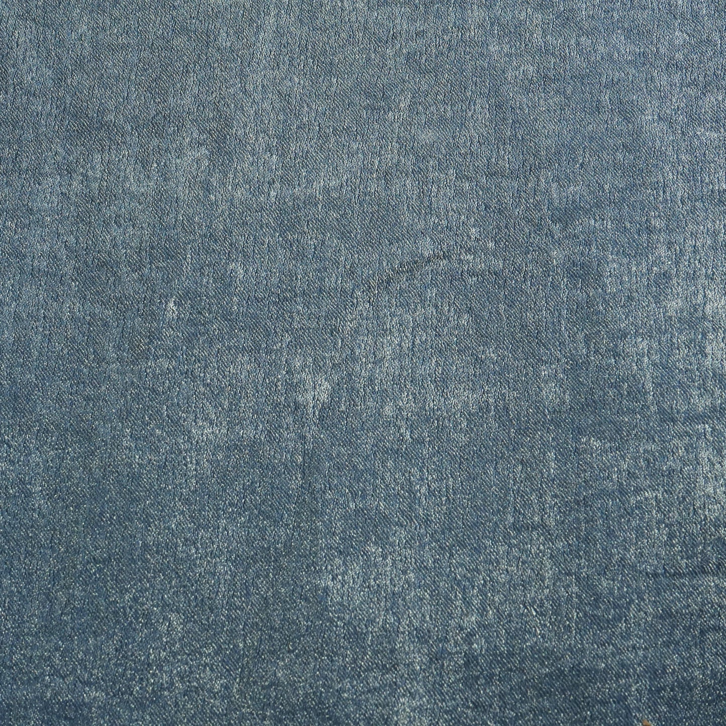 Navy Blue Silver Shimmer Chanderi Velvet Fabric 13874