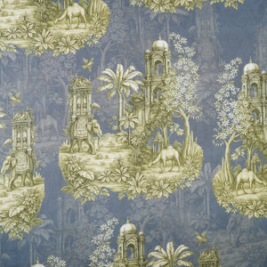 Dark Grey Traditional Print Muslin Fabric MT-29399