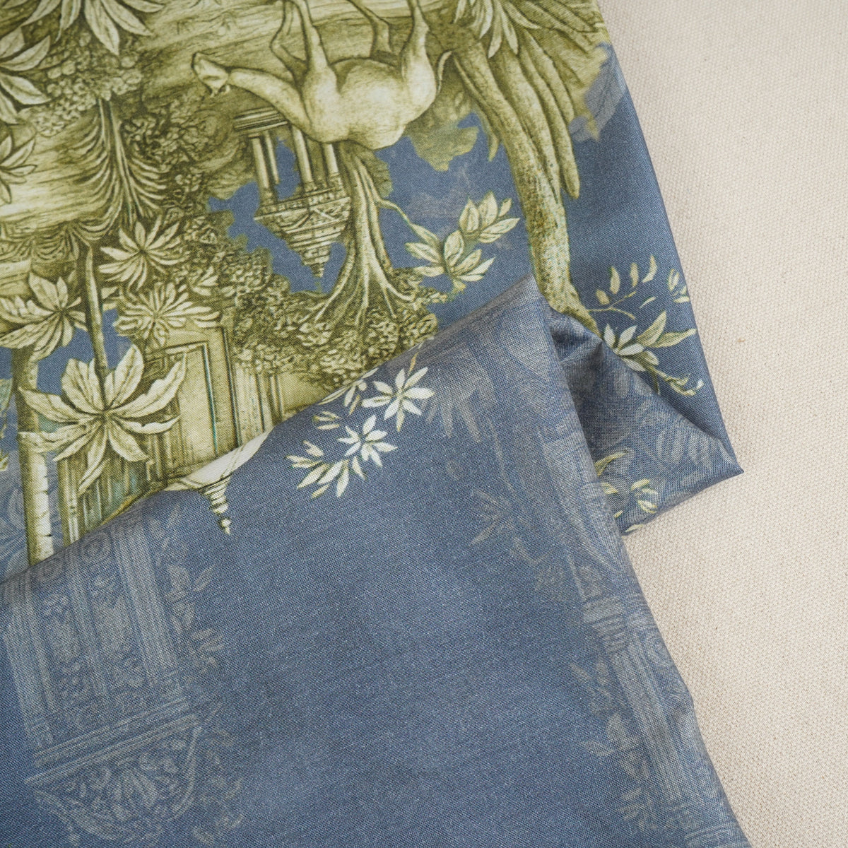 Dark Grey Traditional Print Muslin Fabric MT-29399