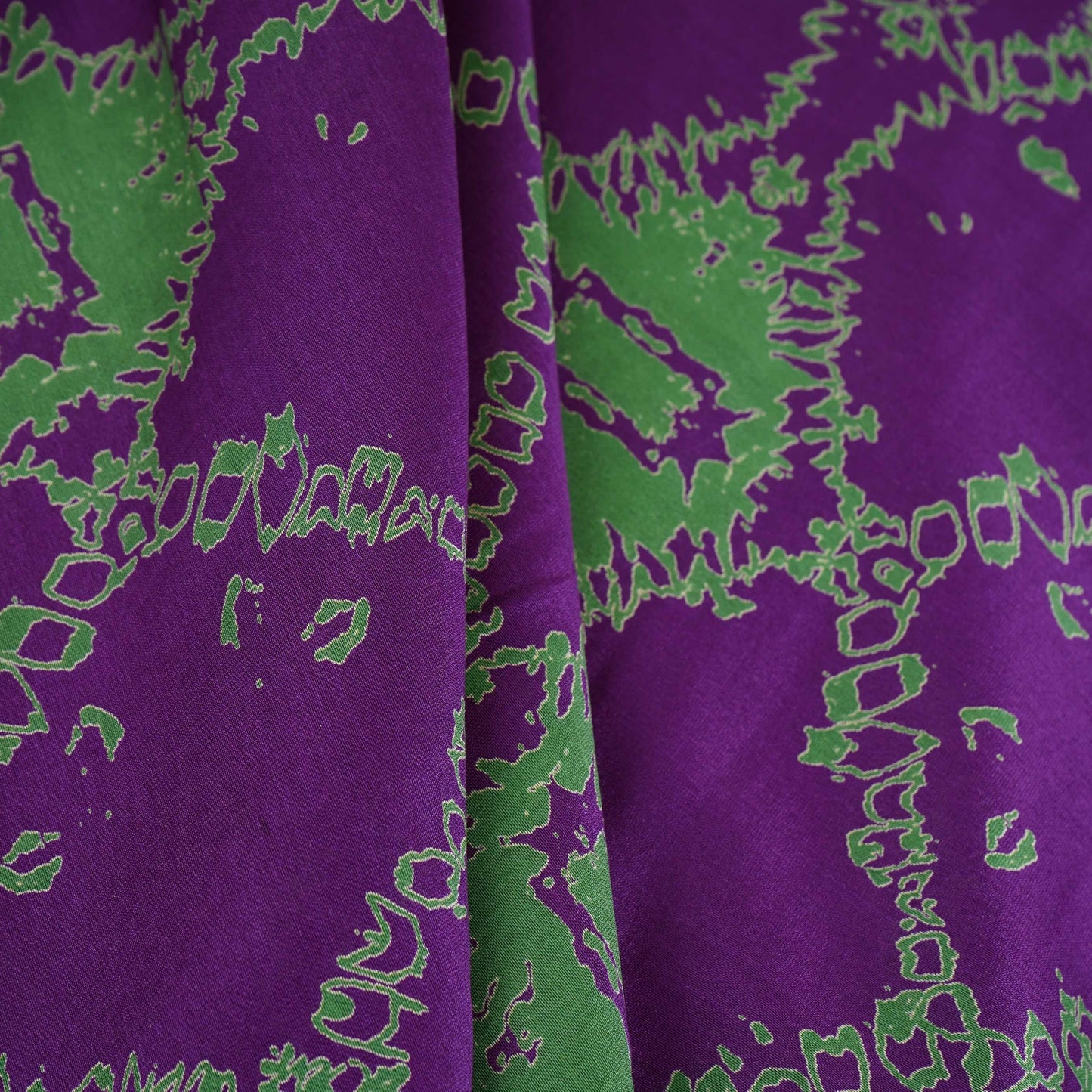 Purple Shibori Print Pure 70gm Chanderi Fabric SN-30537