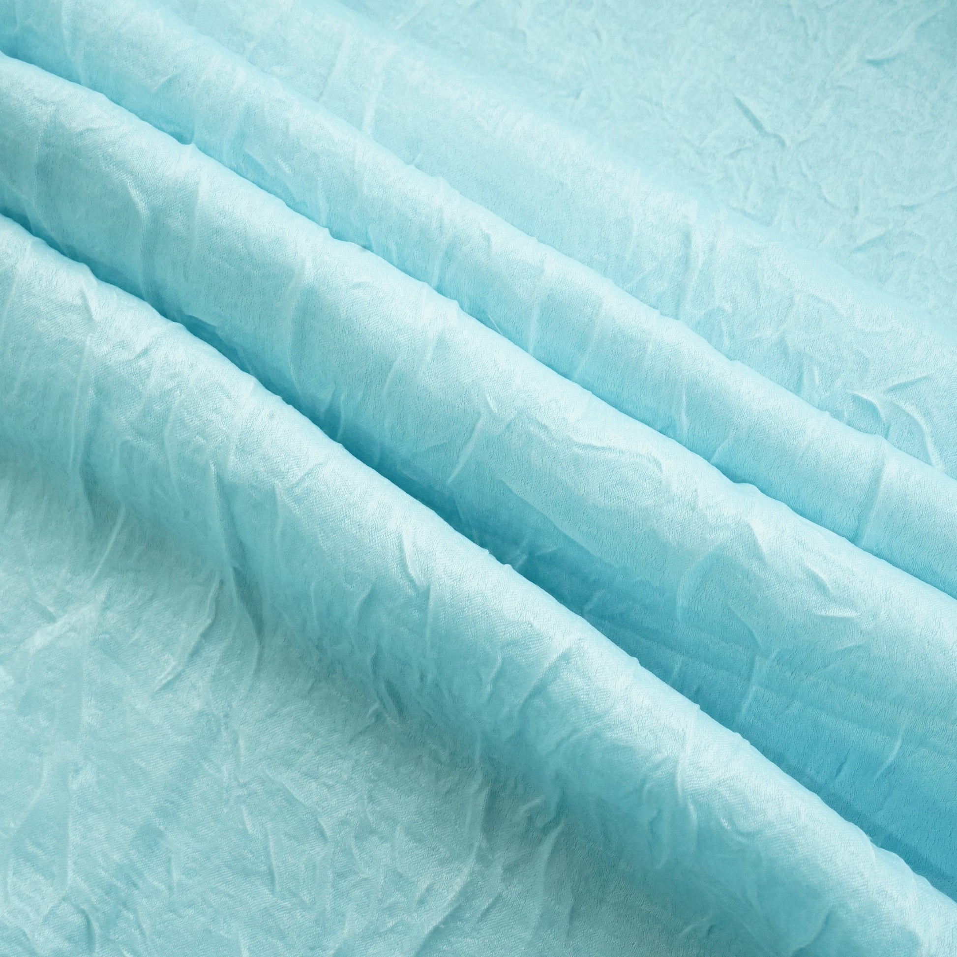 Blue Solid Crushed Chanderi Velvet Fabric 13287
