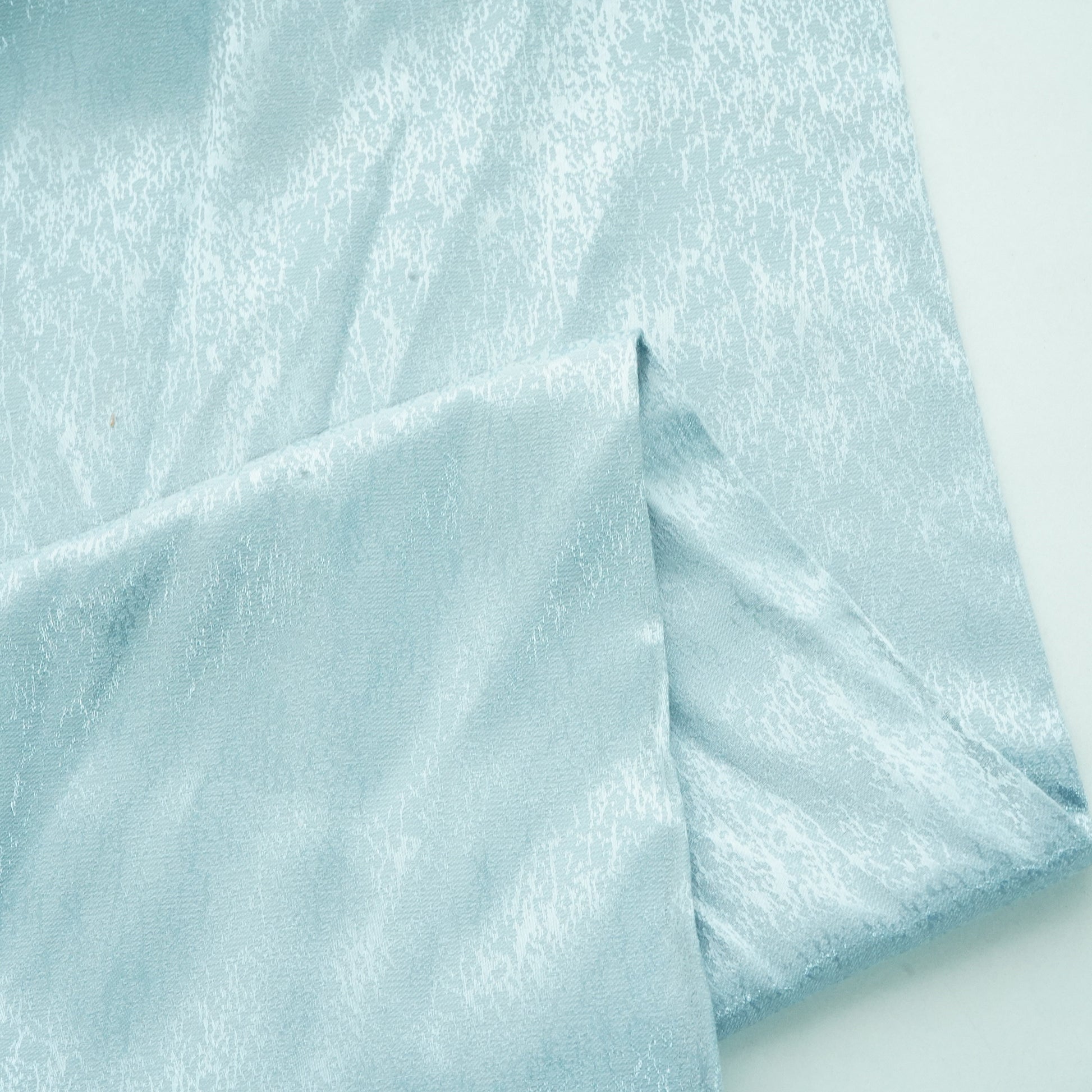Blue 3D Foil Silk Crepe Fabric 9957
