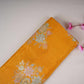 Mustard Yellow Meenakari Floral Pure Tissue Fabric SGS-30720