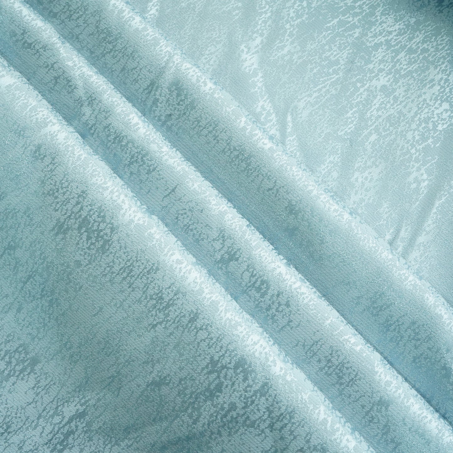 Blue 3D Foil Silk Crepe Fabric 9957