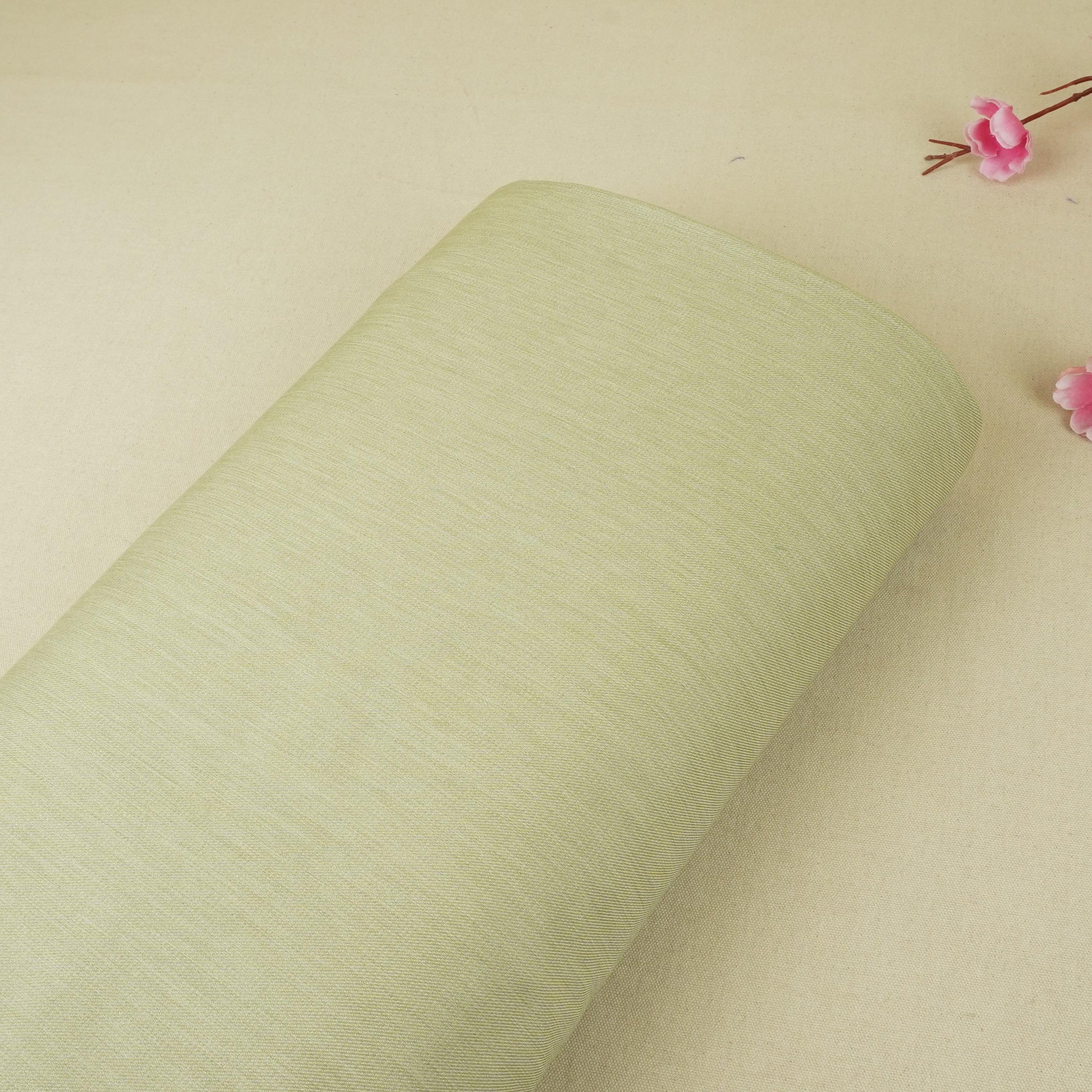 Sage Green Solid Thin Denim Fabric KS-29406