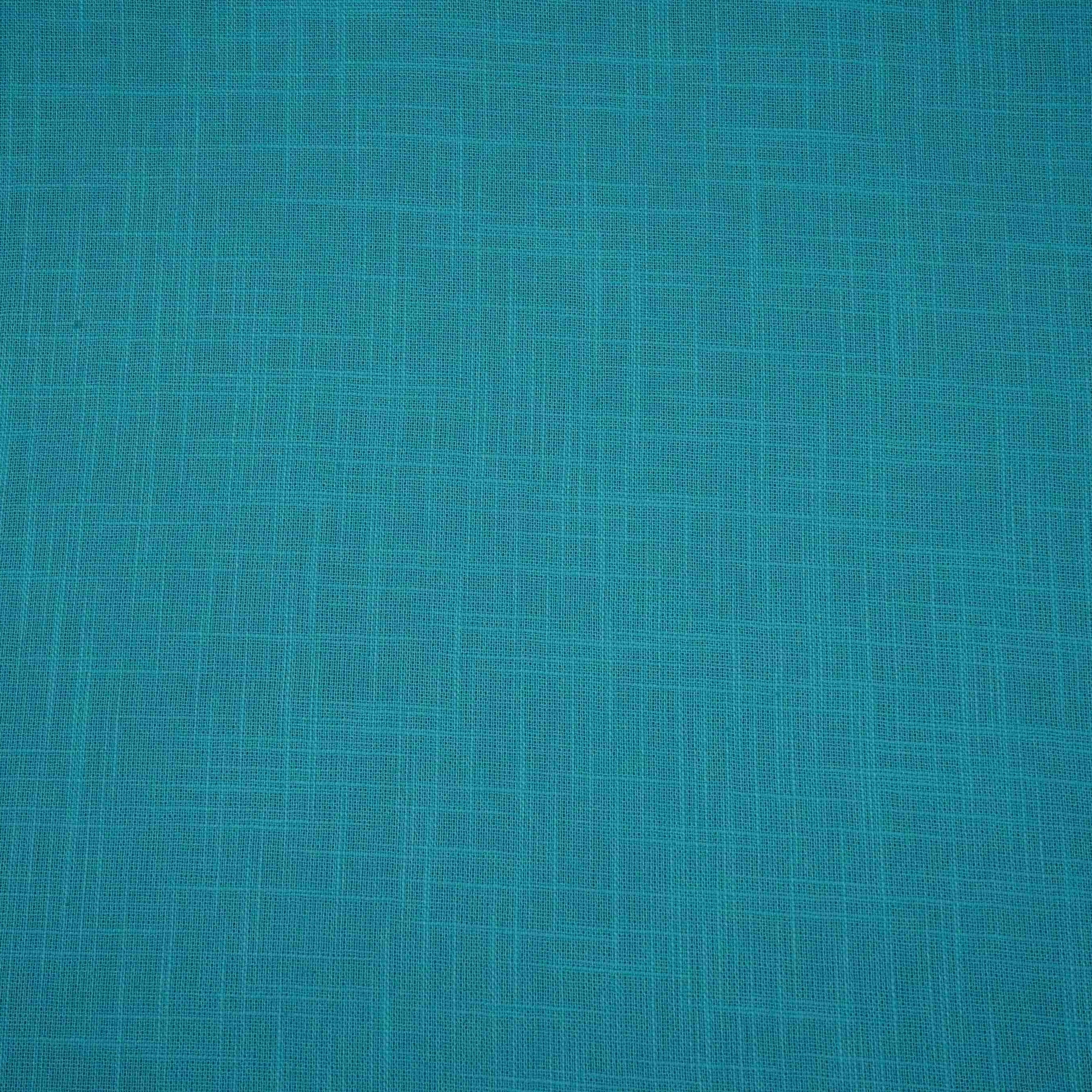 Aqua Blue Solid Cotton Linen Slub Fabric SG-30367 - TradeUNO