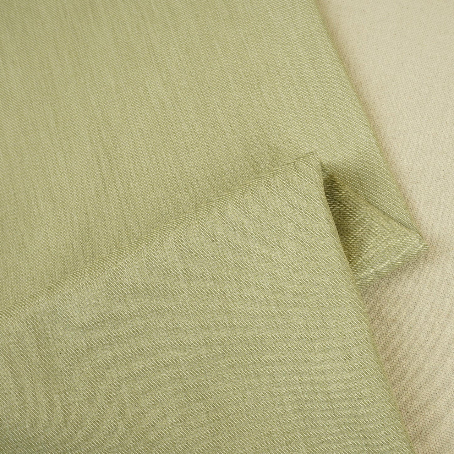 Sage Green Solid Thin Denim Fabric KS-29406