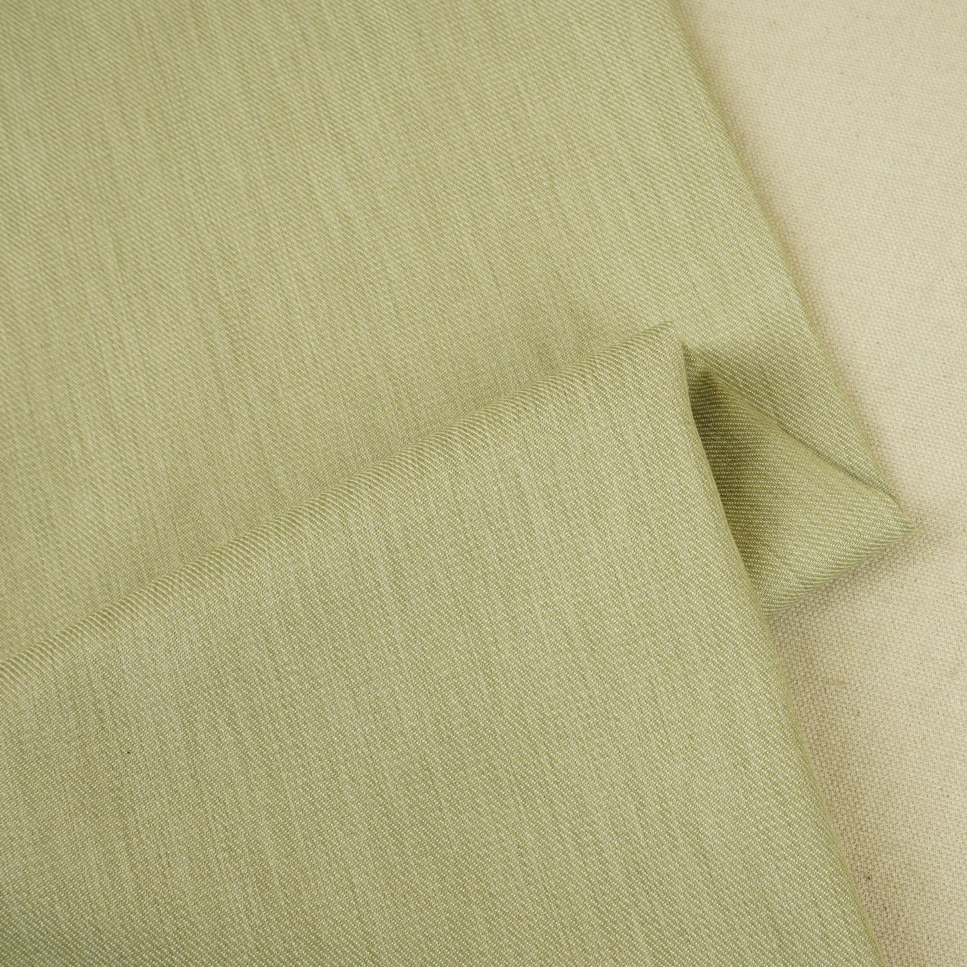Sage Green Solid Thin Denim Fabric KS-29406
