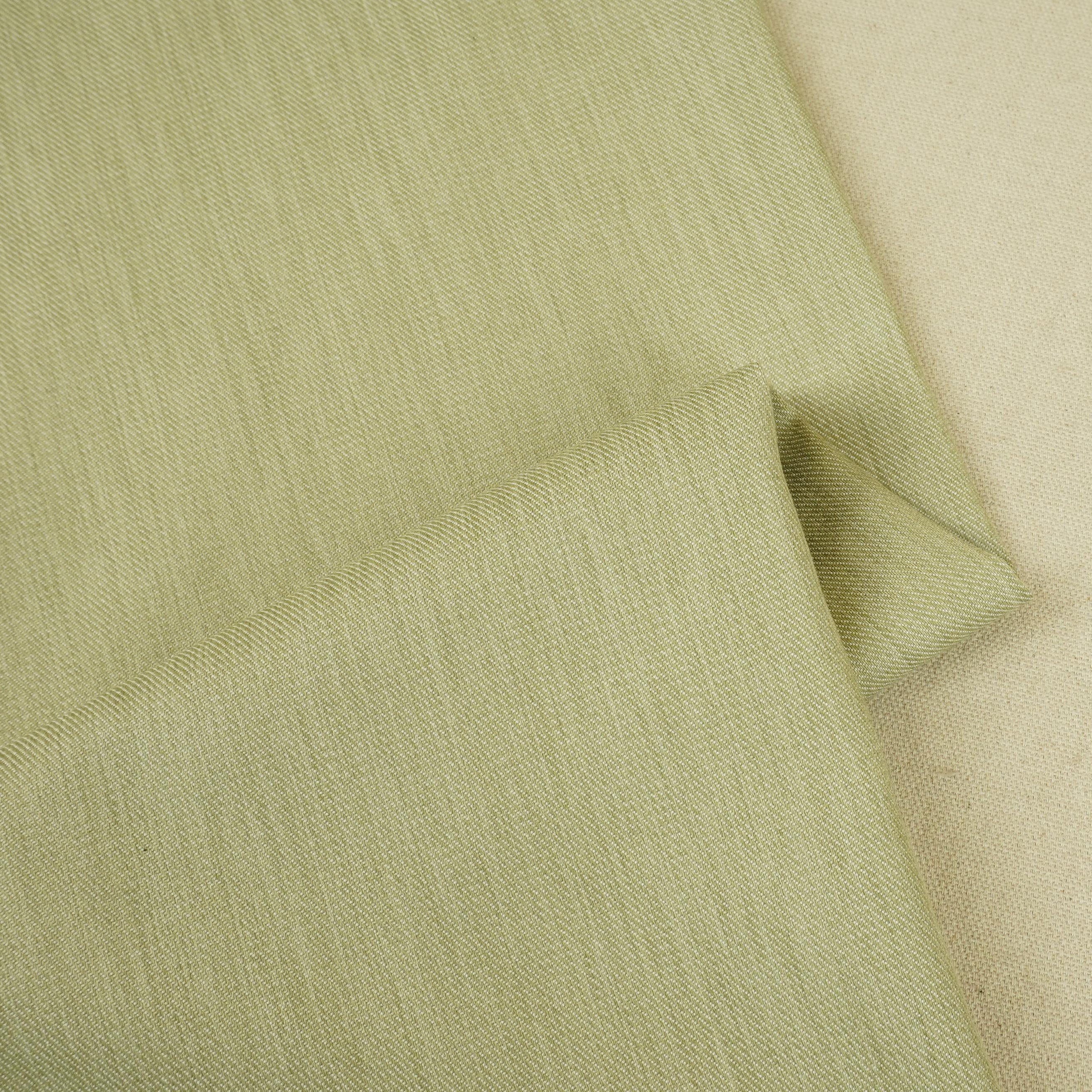 Sage Green Solid Thin Denim Fabric KS-29406